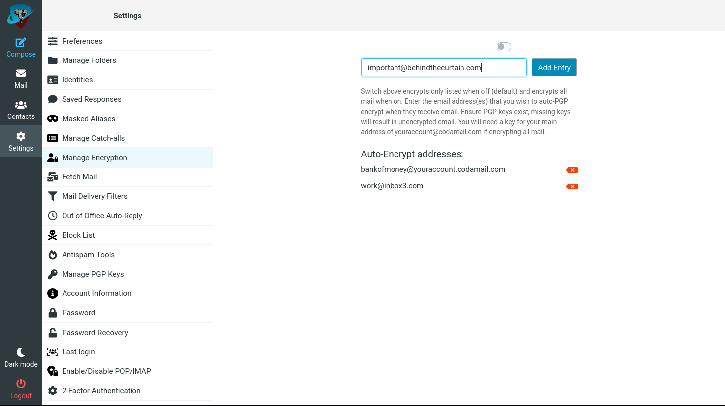 Automatic PGP Encryption